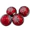 4ct. 3.25" Matte Red Glass Ball Christmas Ornaments
